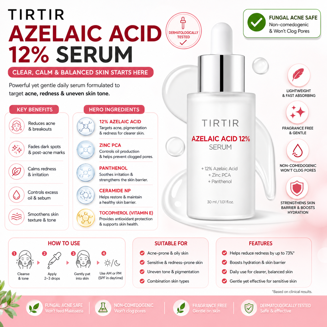 TIRTIR AZELAIC ACID 12% SERUM 30ml